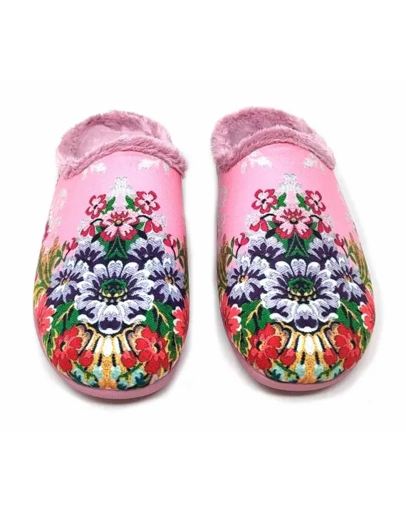 ZAPATILLA CASA MUJER CARLA 5549 FLORES FALLERAS