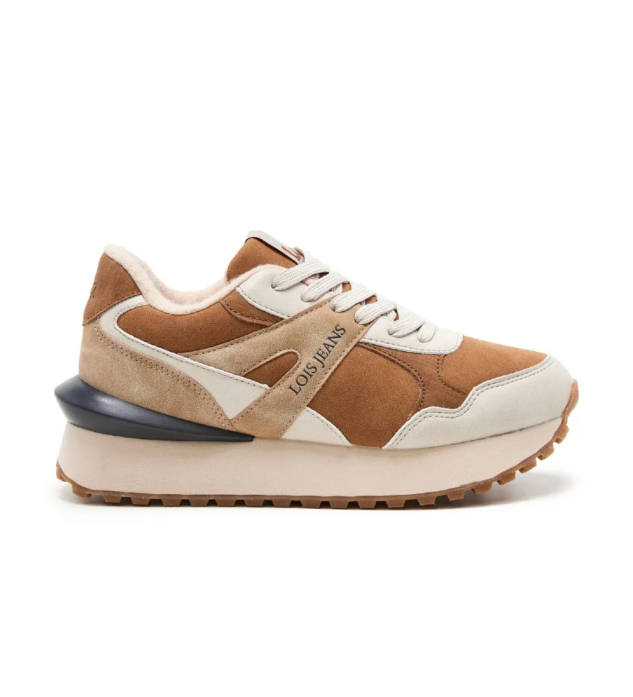 Zapatillas combinadas marrón