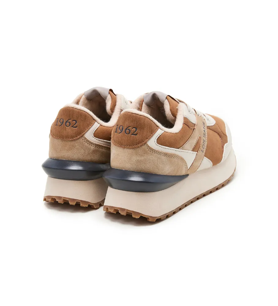 Zapatillas combinadas marrón