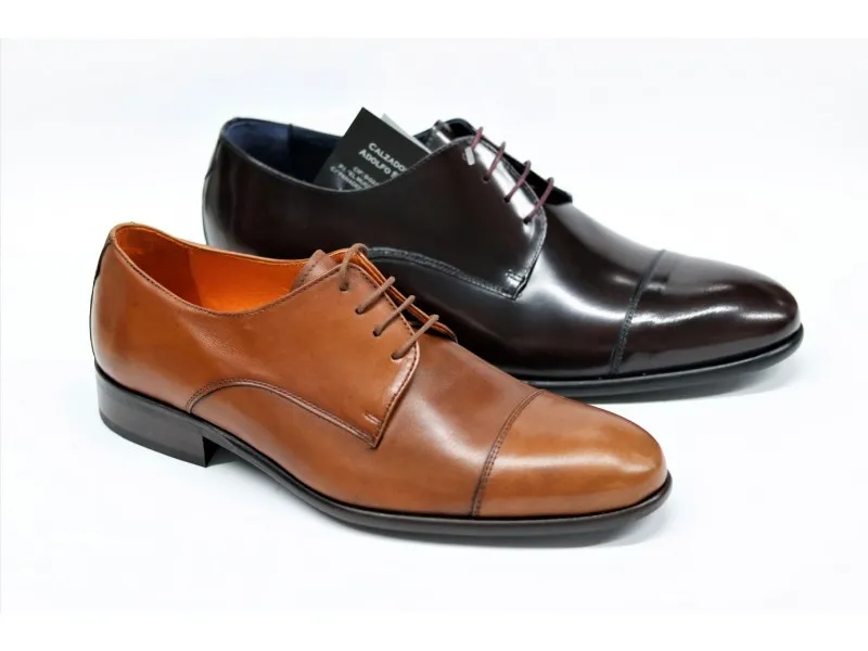 ZAPATO DE VESTIR EN FLORENTIK 7708 TUBOLARI EN COLOR BURDEOS O COÑAC
