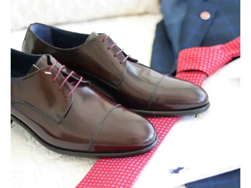 ZAPATO DE VESTIR EN FLORENTIK 7708 TUBOLARI EN COLOR BURDEOS O COÑAC