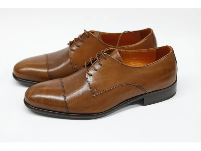 ZAPATO DE VESTIR EN FLORENTIK 7708 TUBOLARI EN COLOR BURDEOS O COÑAC
