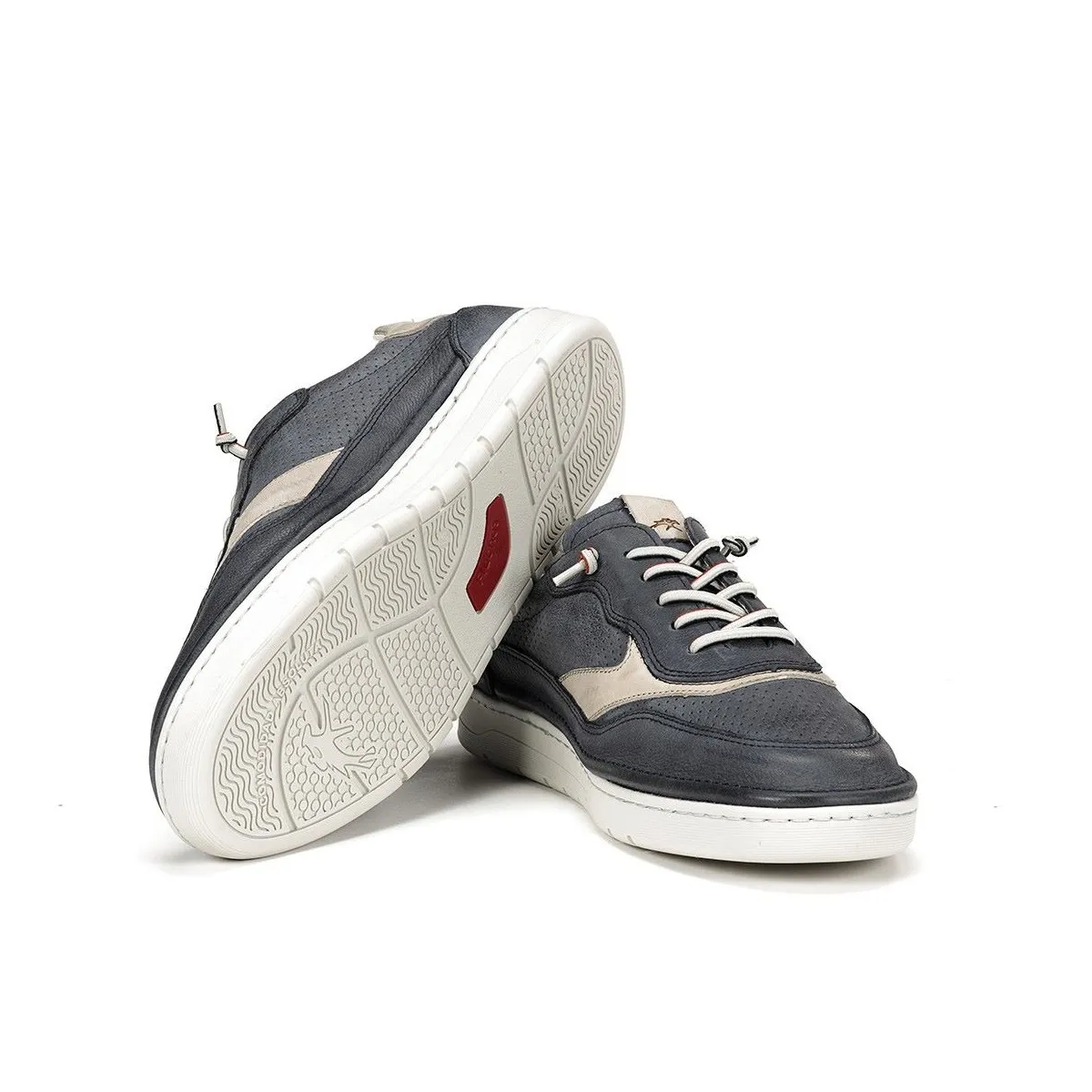 Zapato Deportivo para hombre Fluchos Leo sin cordones marino y piedra F1943