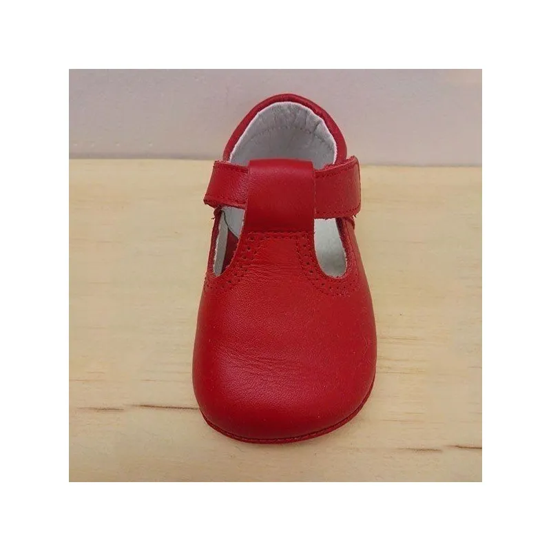 Zapatos bebé piel rojos León Shoes