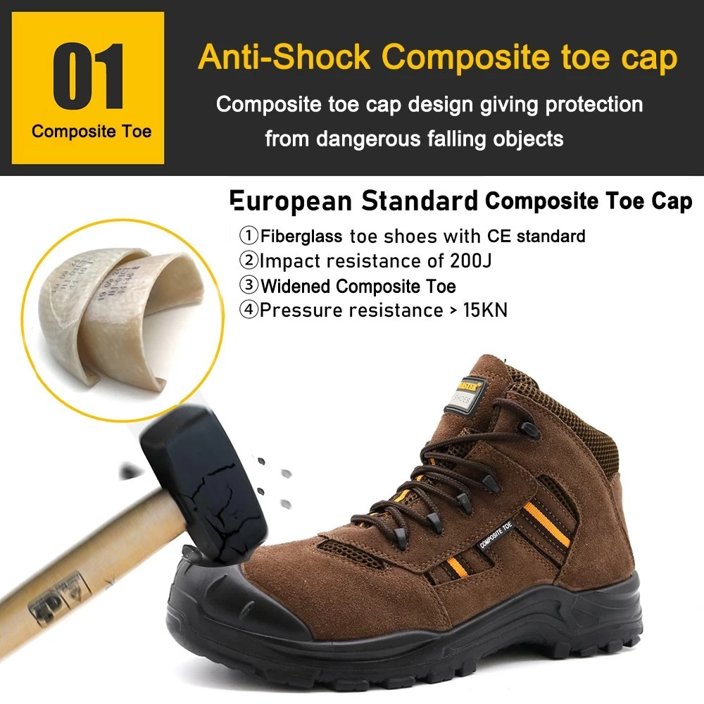 Zapatos de seguridad eléctricos con aislamiento de 18KV antipinchazos con punta compuesta TM236 para hombres
