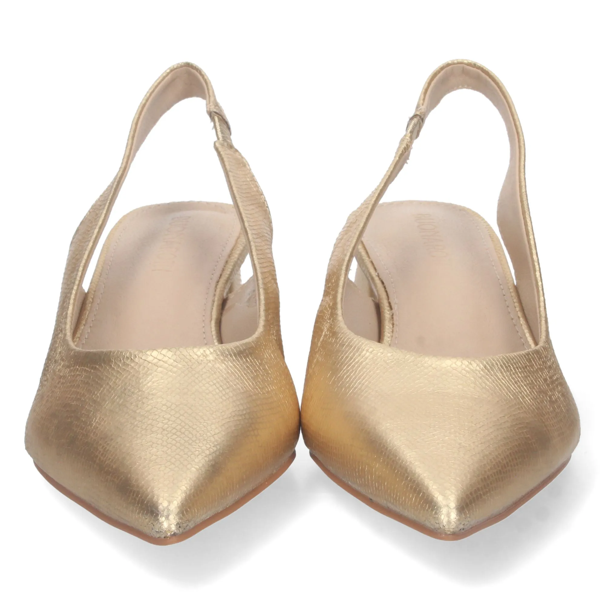 ZAPATOS DORADOS DE VESTIR TACóN BAJO CóMODO PUNTA FINA MUJER DB2360