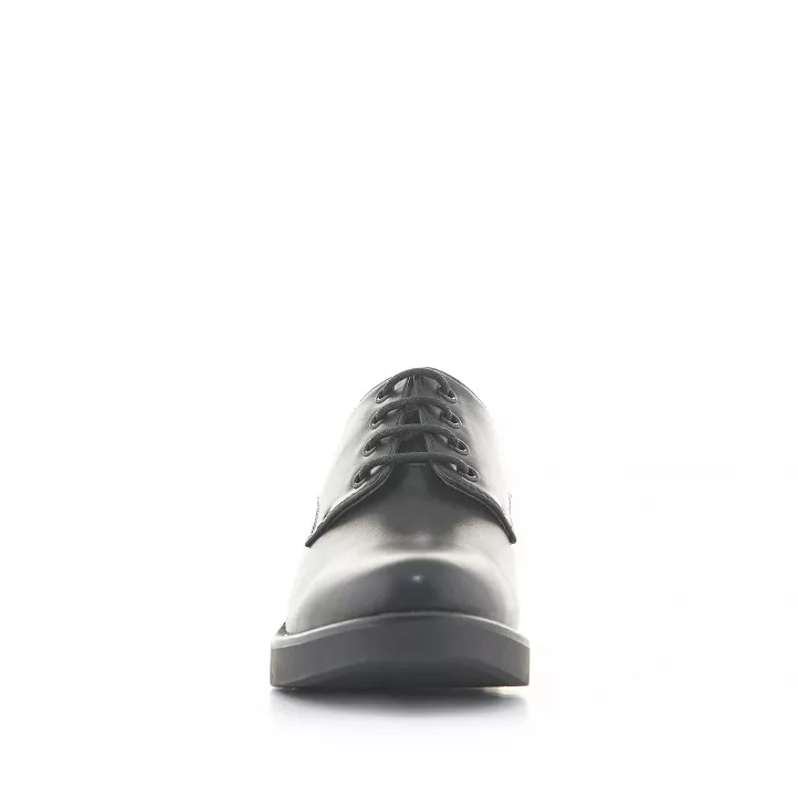 Zapatos tacón D'Angela negros con cordones y tacón bajo