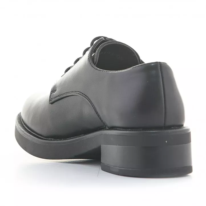 Zapatos tacón D'Angela negros con cordones y tacón bajo