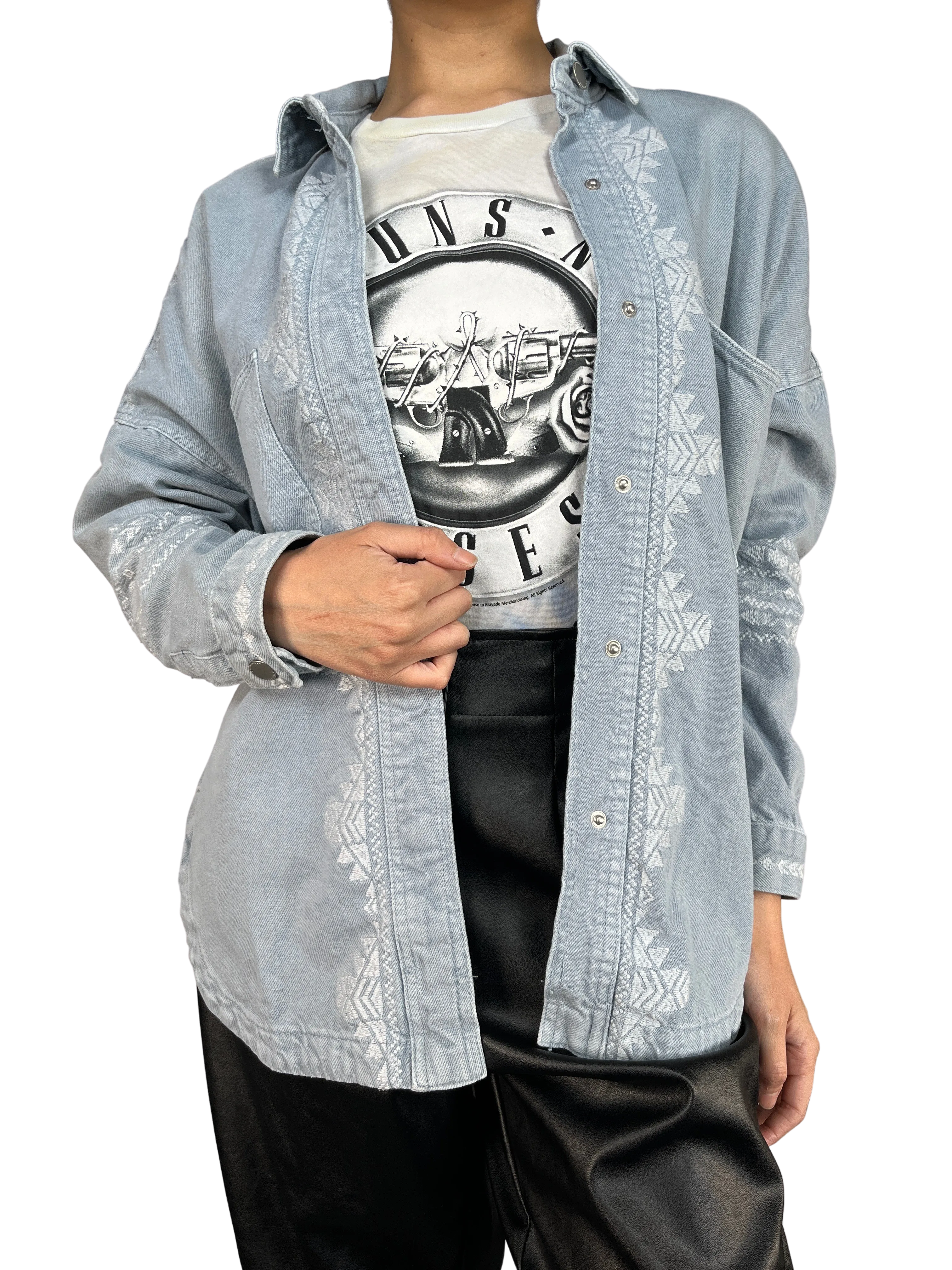 ZARA Sobrecamisa Bordada