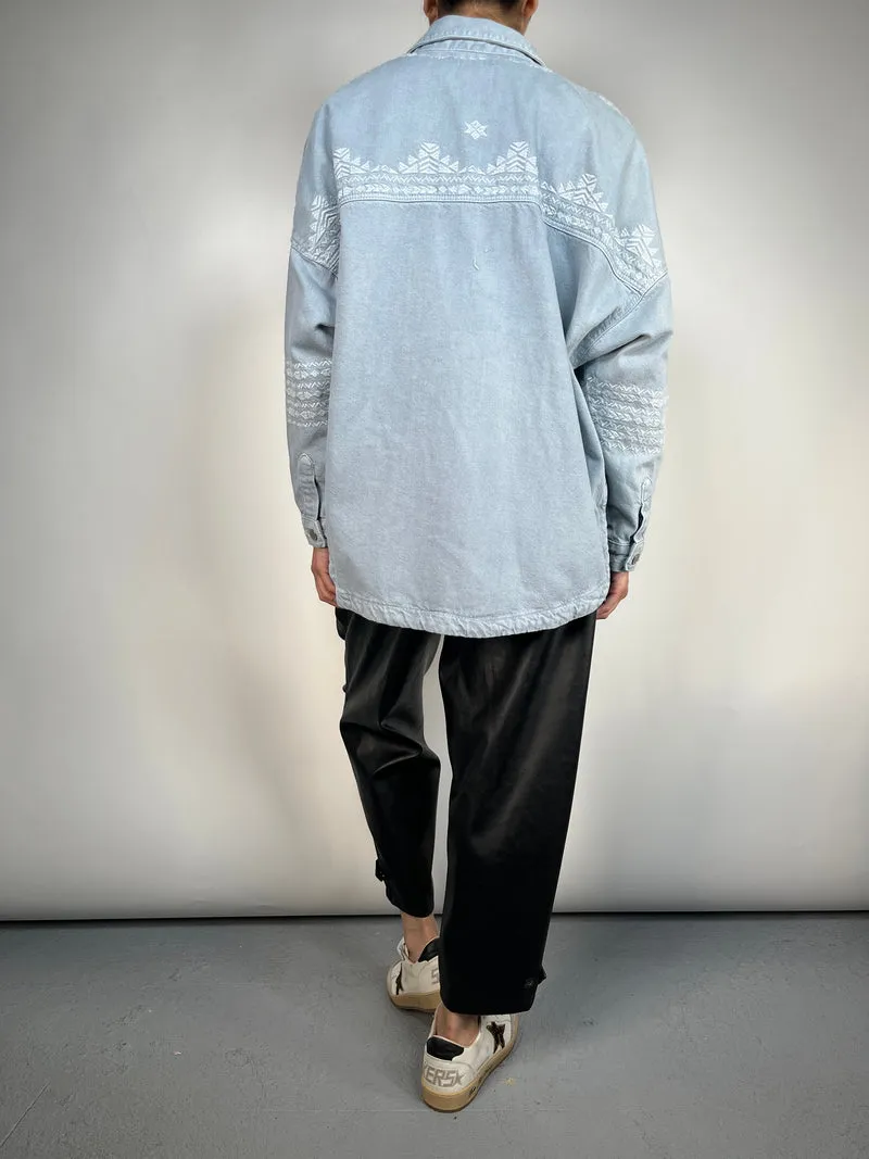 ZARA Sobrecamisa Bordada